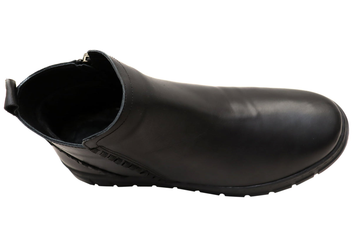 Vale Womens Comfortable Leather European Ankle Boots