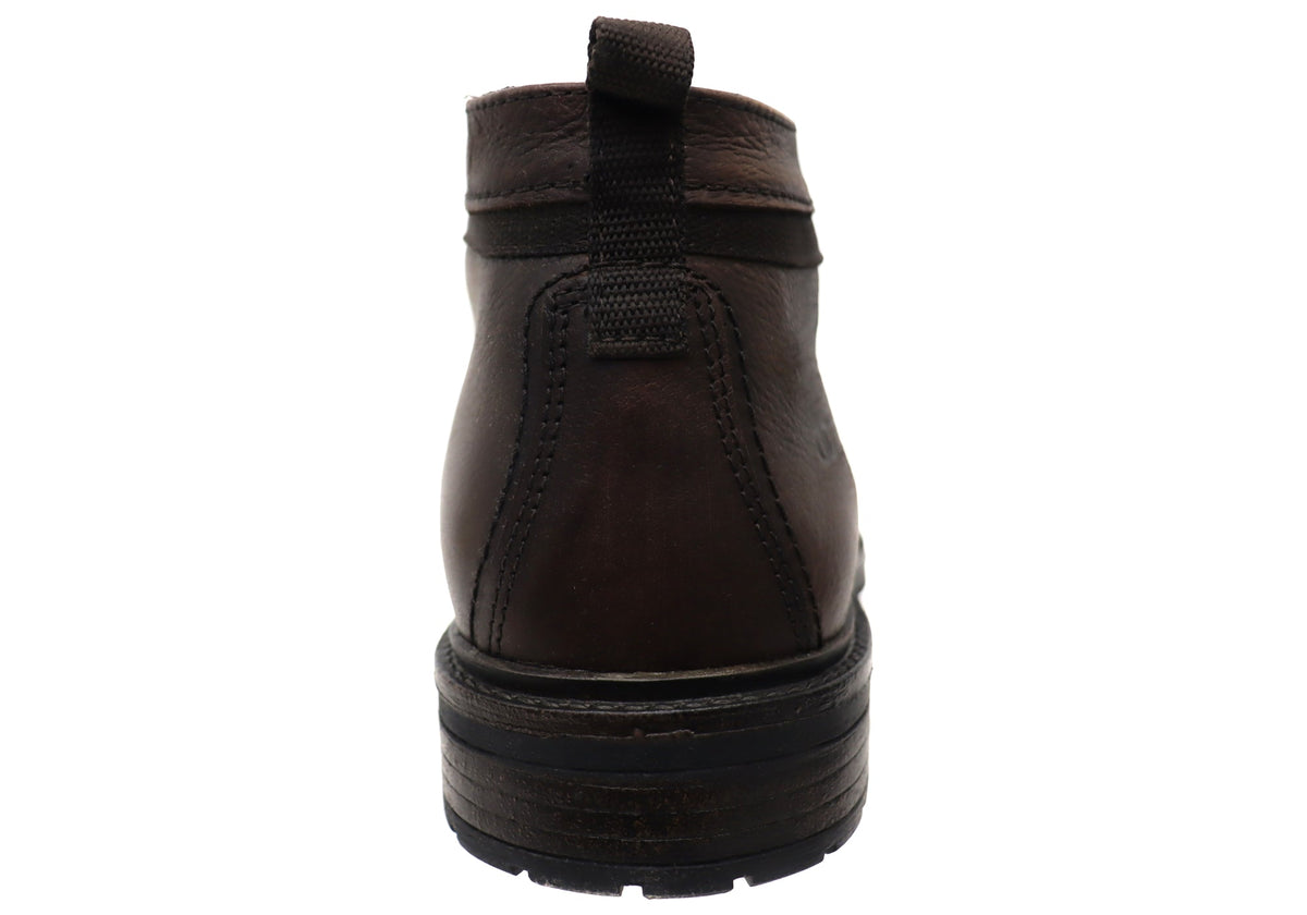 Jarrod Mens Brazilian Comfortable Leather Lace Up Boots