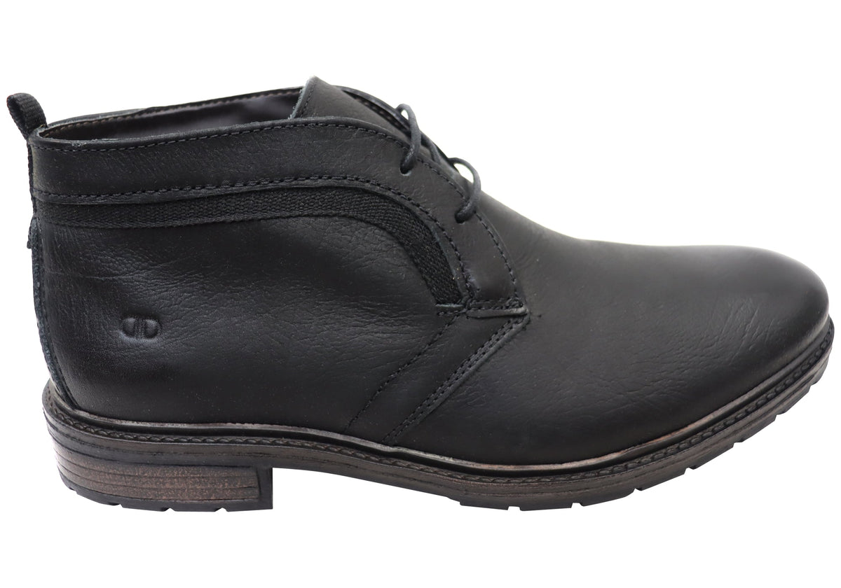 Jarrod Mens Brazilian Comfortable Leather Lace Up Boots