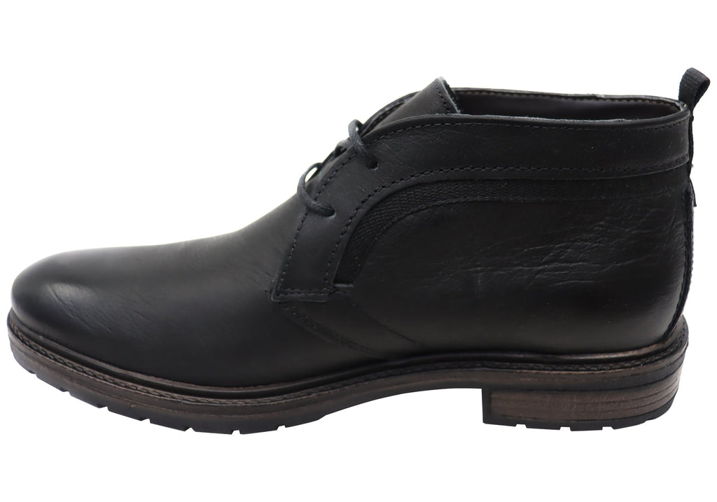 Jarrod Mens Brazilian Comfortable Leather Lace Up Boots