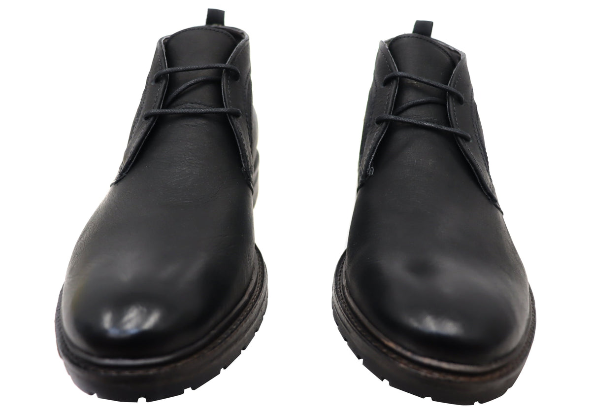 Jarrod Mens Brazilian Comfortable Leather Lace Up Boots