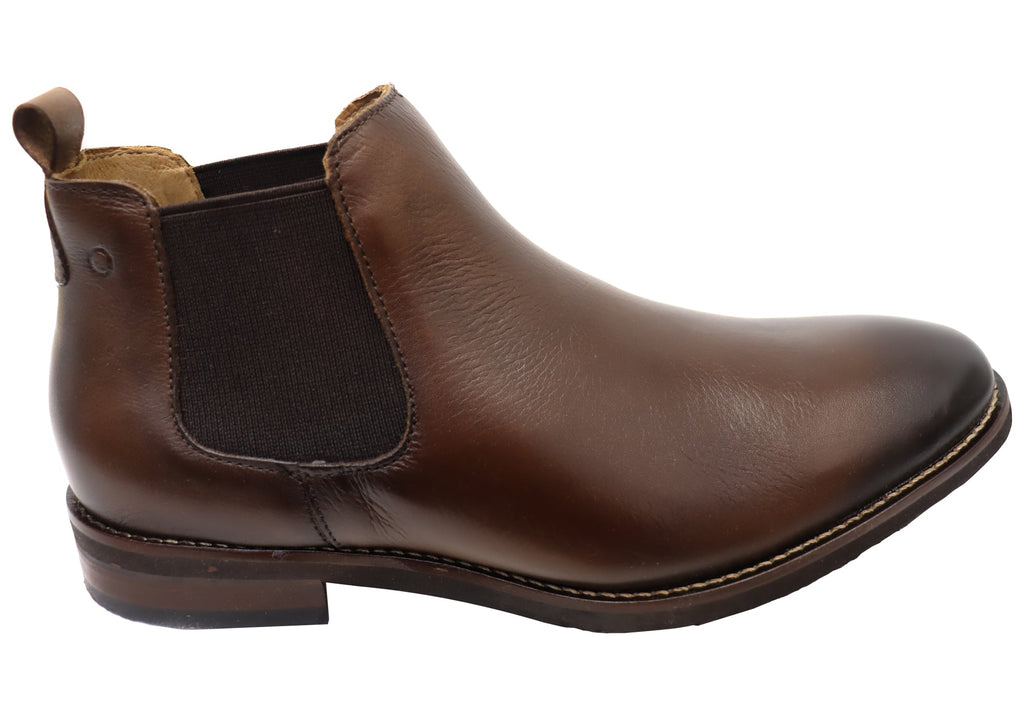 Jacko Mens Comfortable Leather Chelsea Boots Made In Brazil
