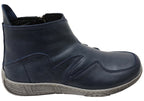 Lucio Womens European Comfortable Leather Ankle Boots