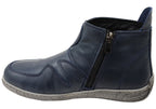 Lucio Womens European Comfortable Leather Ankle Boots