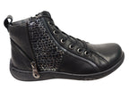 Bangle Womens European Comfortable Leather Ankle Boots