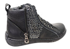 Bangle Womens European Comfortable Leather Ankle Boots