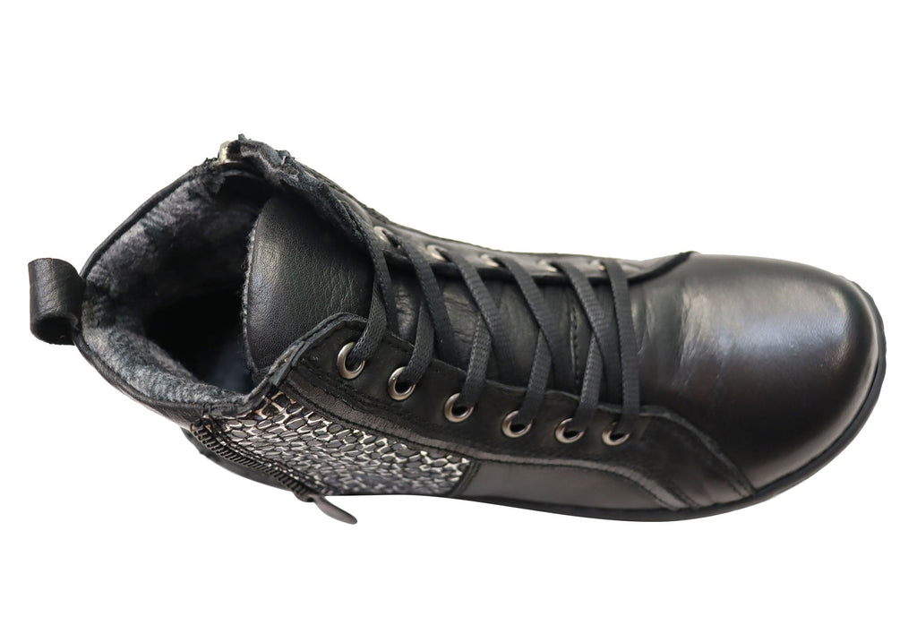 Bangle Womens European Comfortable Leather Ankle Boots
