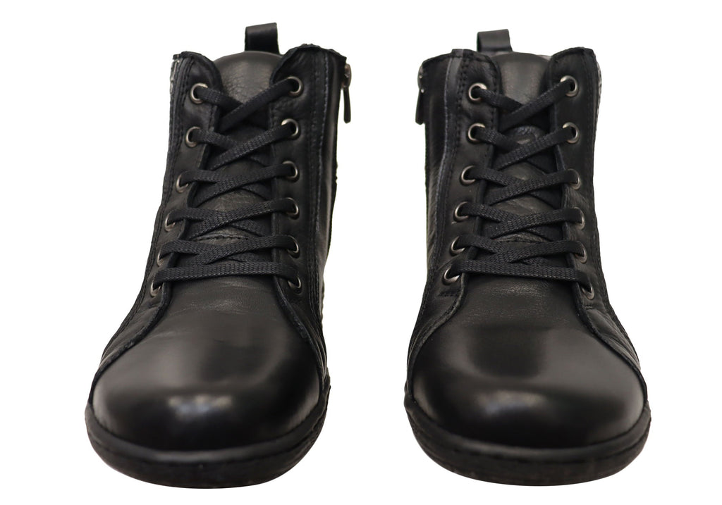 Bangle Womens European Comfortable Leather Ankle Boots