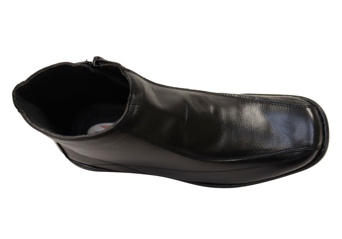 Nancy Womens Comfortable Brazilian Leather Ankle Boots