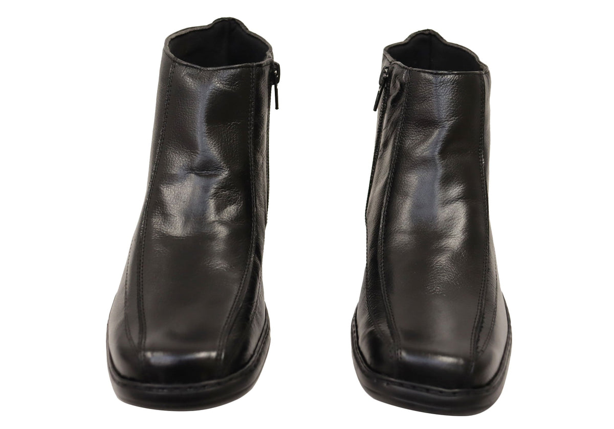 Nancy Womens Comfortable Brazilian Leather Ankle Boots