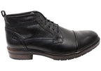 Riccardo Mens Brazilian Comfortable Leather Lace Up Boots