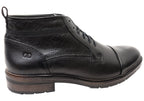 Riccardo Mens Brazilian Comfortable Leather Lace Up Boots