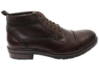 Riccardo Mens Brazilian Comfortable Leather Lace Up Boots
