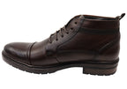 Riccardo Mens Brazilian Comfortable Leather Lace Up Boots