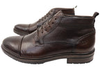 Riccardo Mens Brazilian Comfortable Leather Lace Up Boots