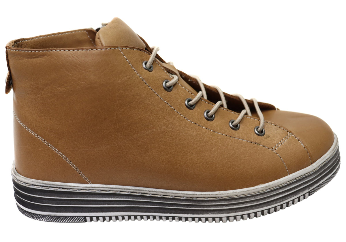 Ivy Womens European Comfortable Leather Ankle Boots