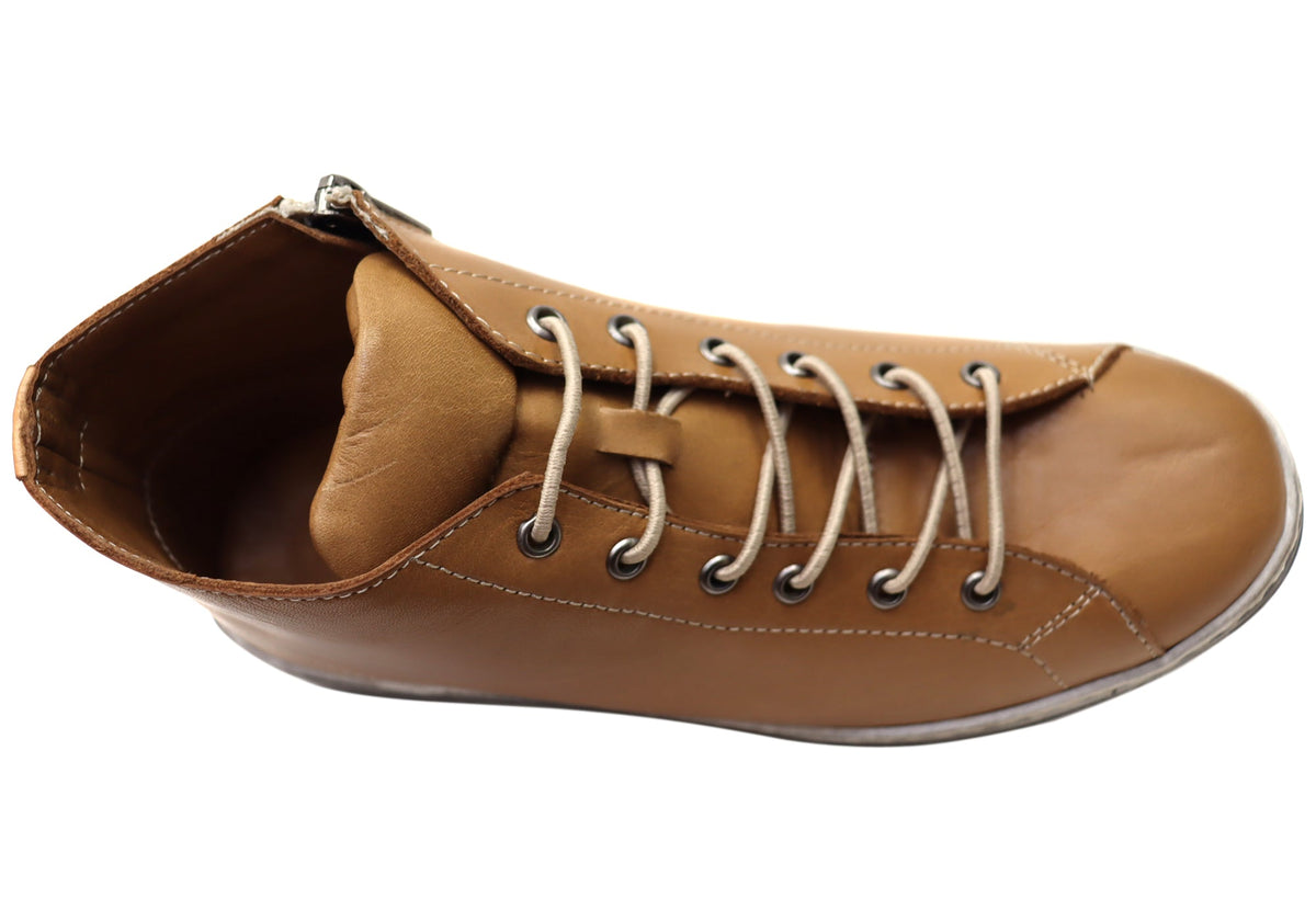 Ivy Womens European Comfortable Leather Ankle Boots