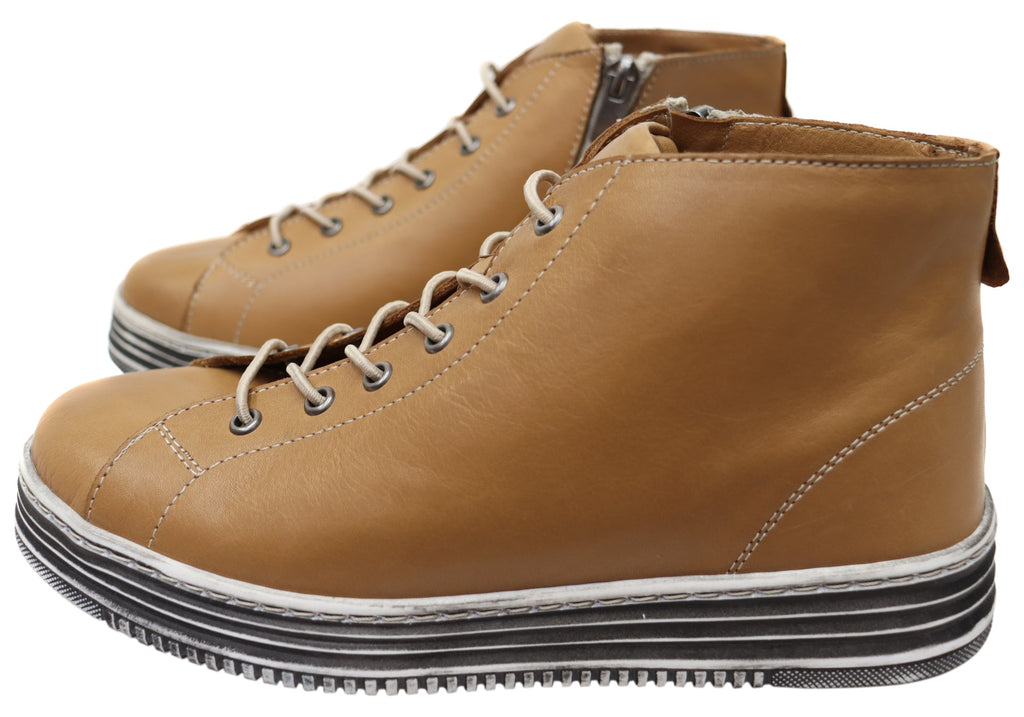 Ivy Womens European Comfortable Leather Ankle Boots