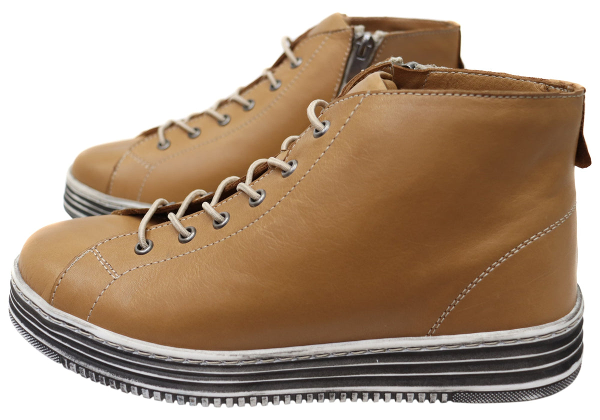 Ivy Womens European Comfortable Leather Ankle Boots