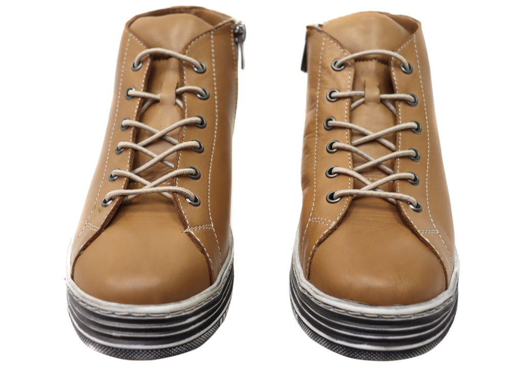 Ivy Womens European Comfortable Leather Ankle Boots
