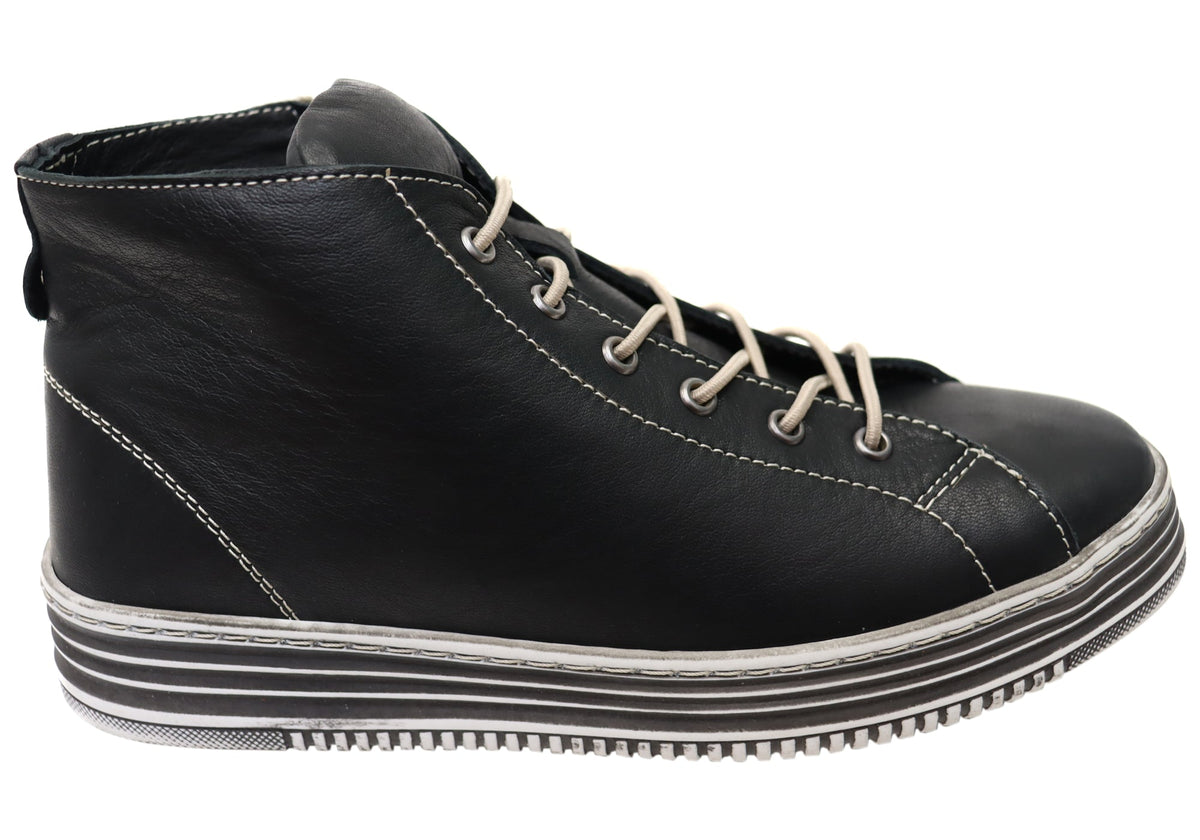 Ivy Womens European Comfortable Leather Ankle Boots