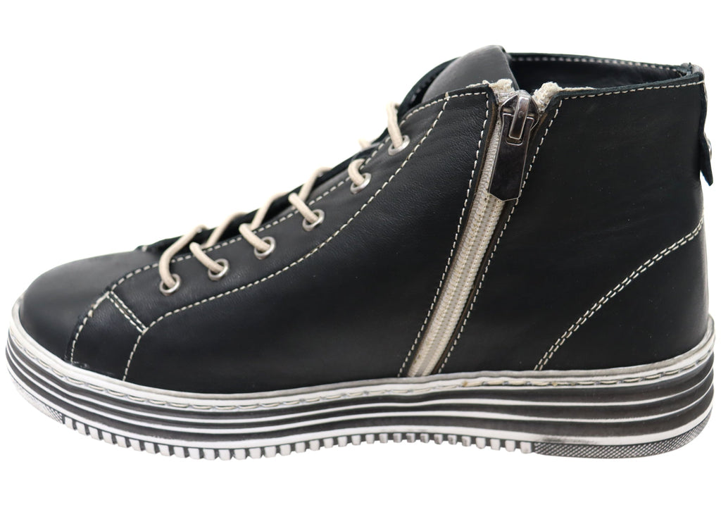 Ivy Womens European Comfortable Leather Ankle Boots