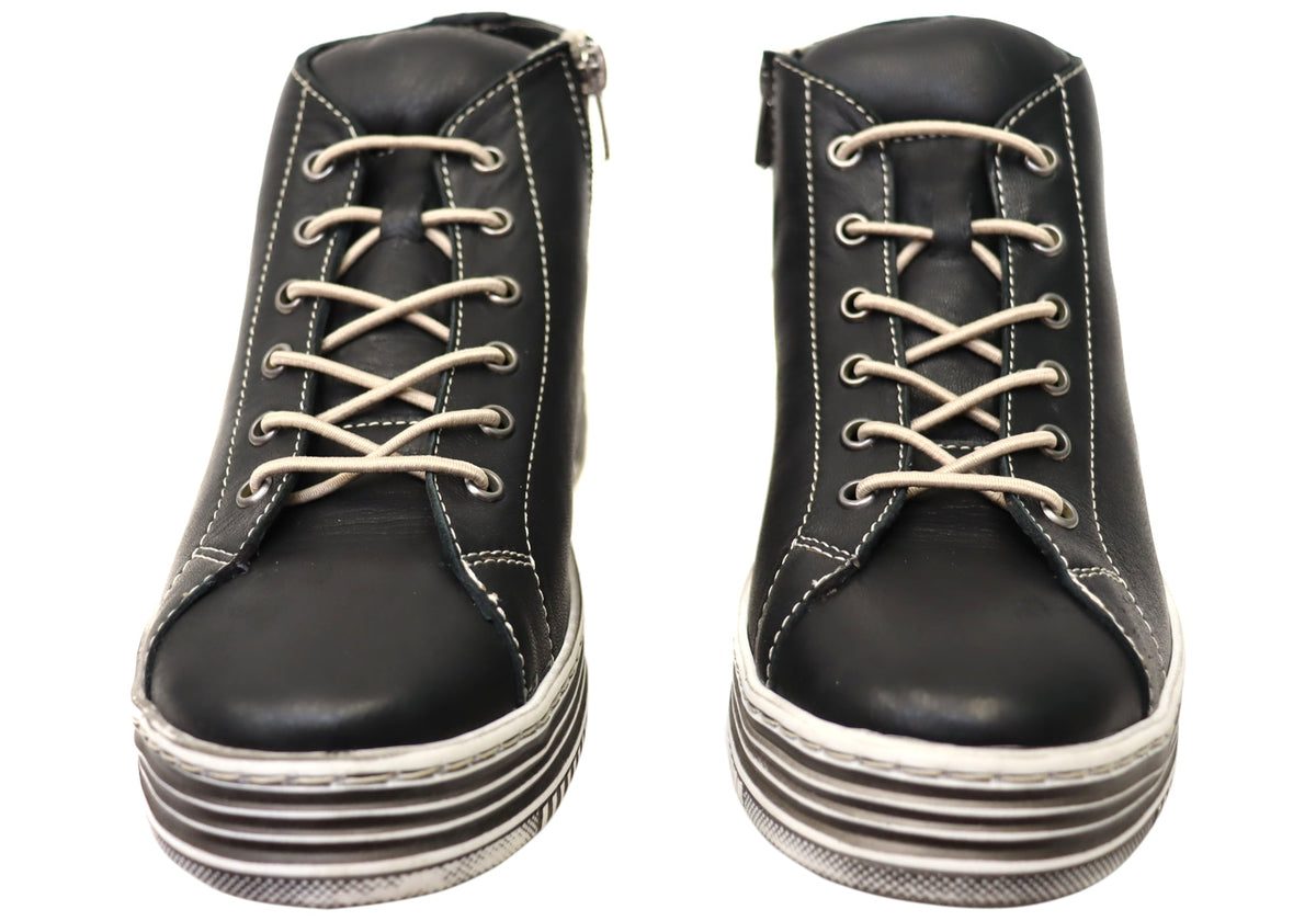 Ivy Womens European Comfortable Leather Ankle Boots