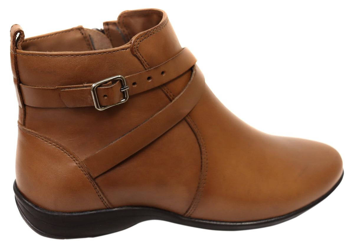 Nancy Womens Comfortable Brazilian Leather Ankle Boots
