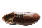 Lithgow Mens Leather Extra Wide Fit Comfortable Lace Up Shoes