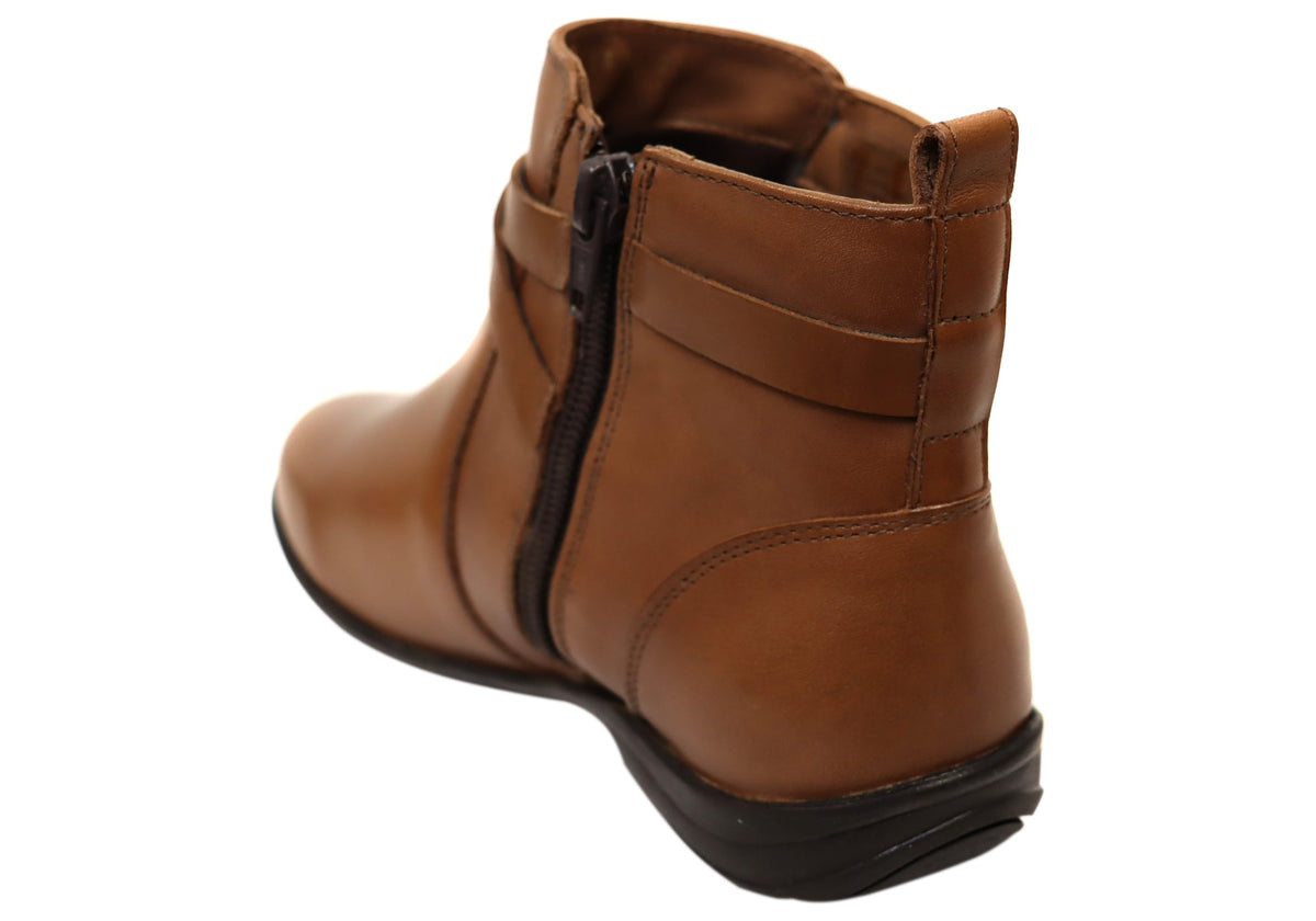 Nancy Womens Comfortable Brazilian Leather Ankle Boots