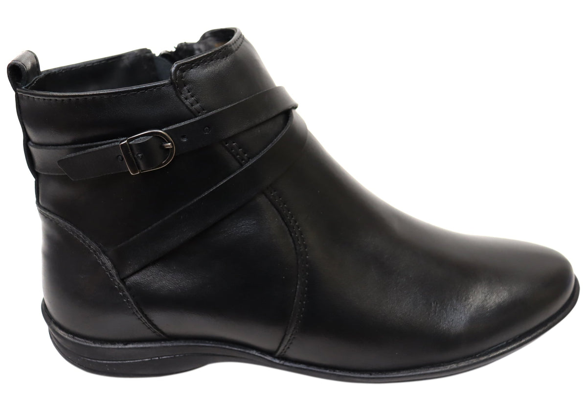 Nancy Womens Comfortable Brazilian Leather Ankle Boots