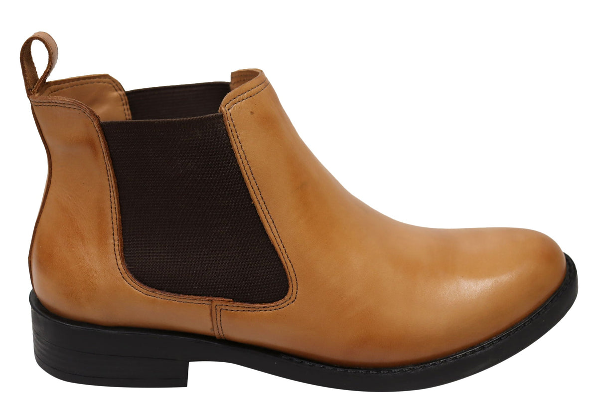 Meredith Womens Comfortable Brazilian Leather Ankle Boots