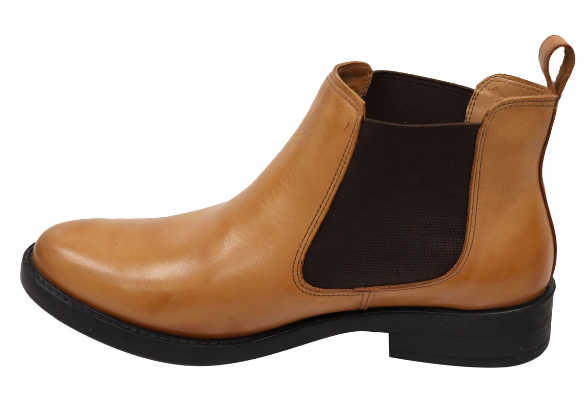 Meredith Womens Comfortable Brazilian Leather Ankle Boots