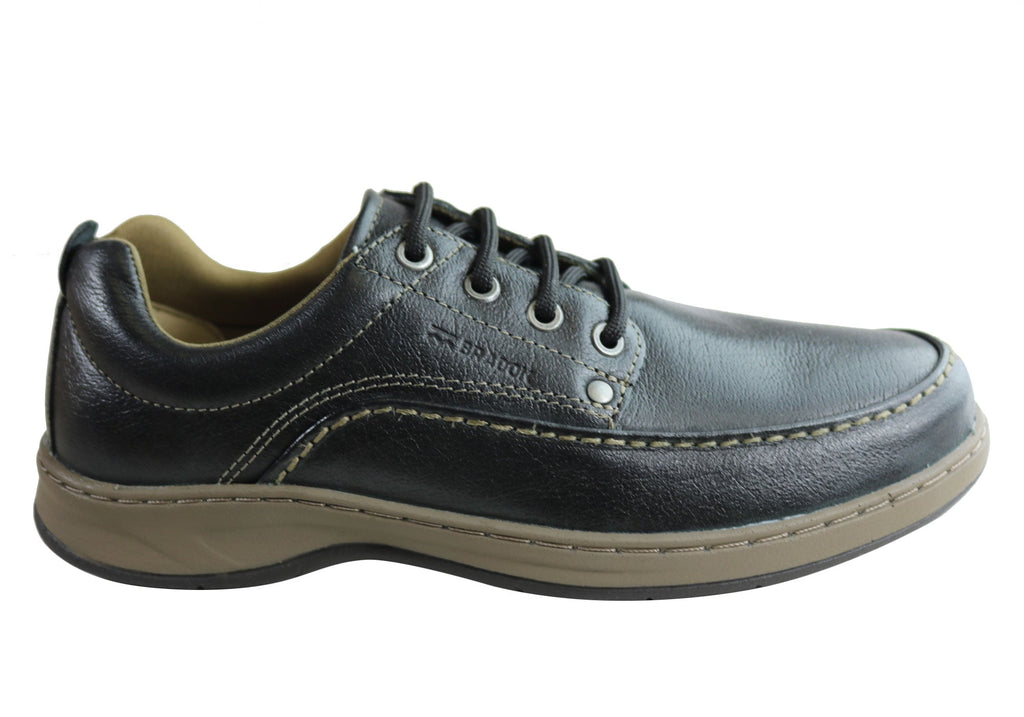 Mens Classic Lace Comfortable Leather Shoes Made In Brazil