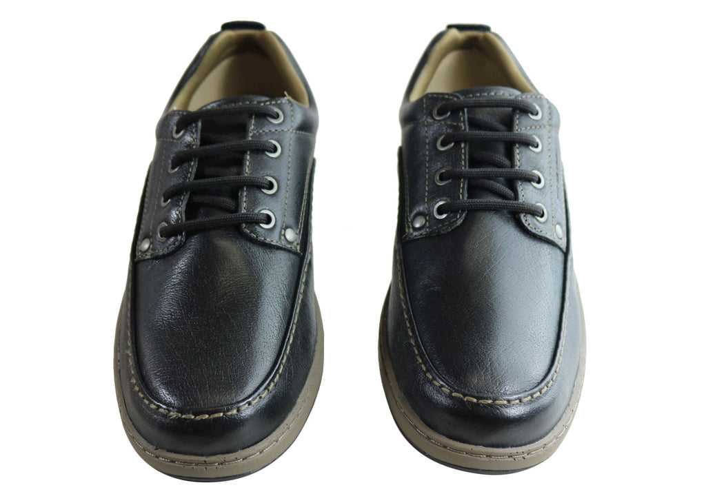 Mens Classic Lace Comfortable Leather Shoes Made In Brazil