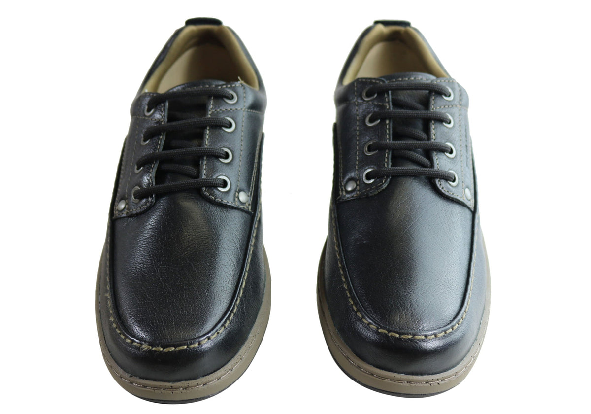 Mens Classic Lace Comfortable Leather Shoes Made In Brazil