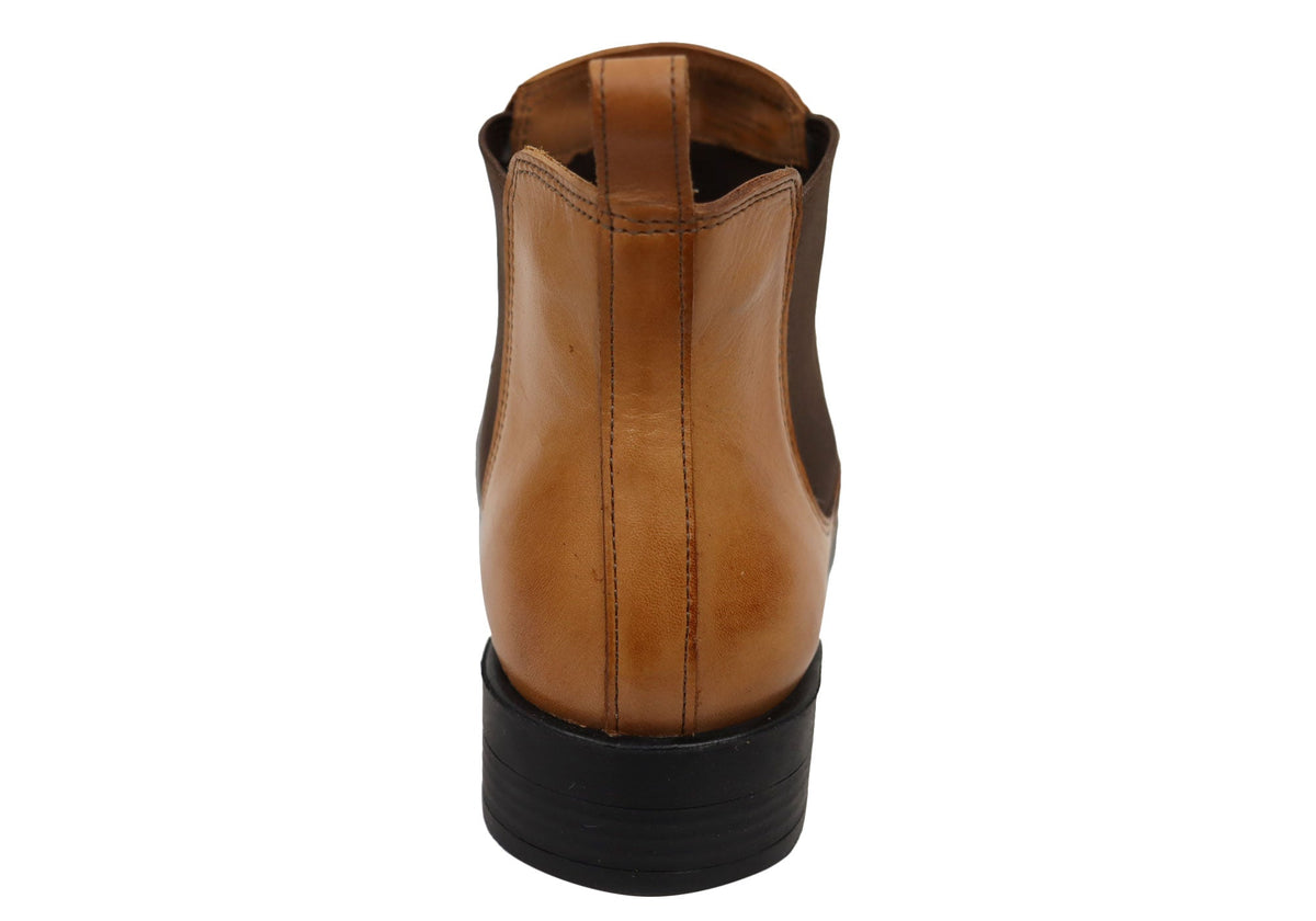 Meredith Womens Comfortable Brazilian Leather Ankle Boots