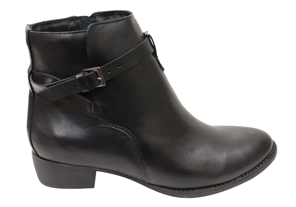 Willow Womens Comfortable Brazilian Leather Ankle Boots