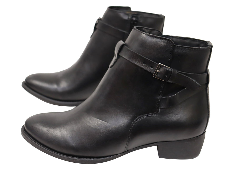 Willow Womens Comfortable Brazilian Leather Ankle Boots