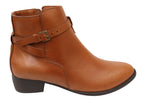 Willow Womens Comfortable Brazilian Leather Ankle Boots