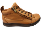 EG1570 Womens Flat Leather European Ankle Boots