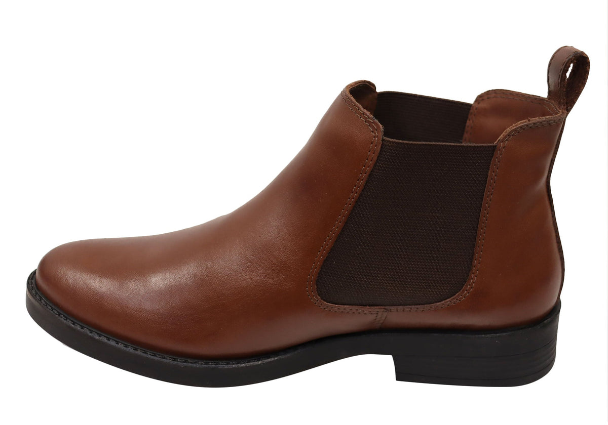 Meredith Womens Comfortable Brazilian Leather Ankle Boots