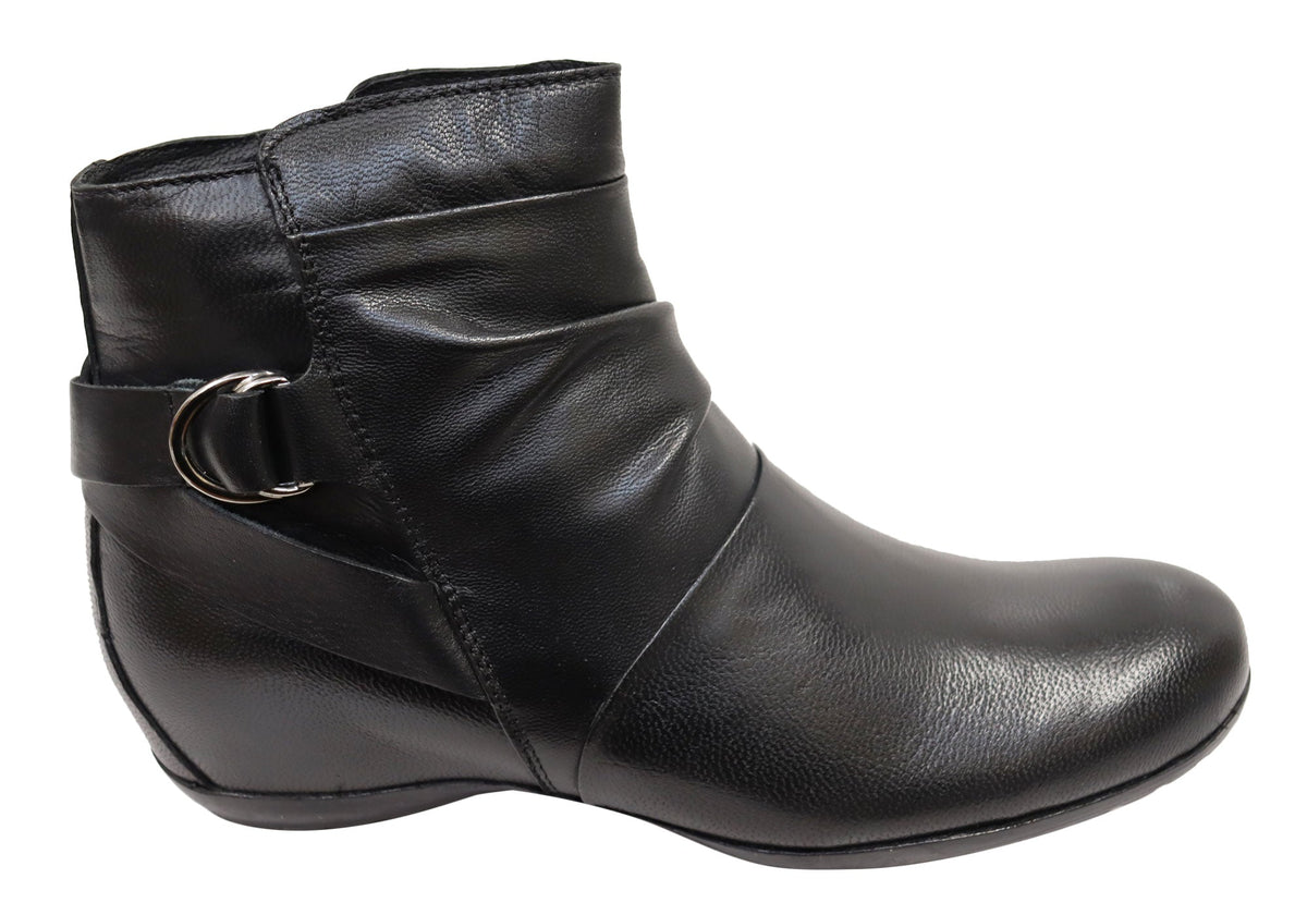 Lush Womens Comfortable Brazilian Leather Ankle Boots