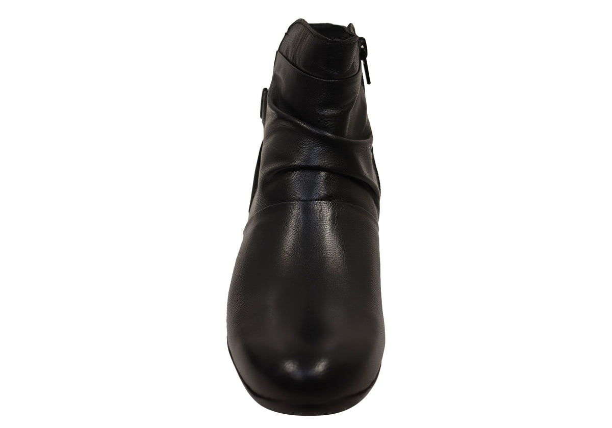 Lush Womens Comfortable Brazilian Leather Ankle Boots