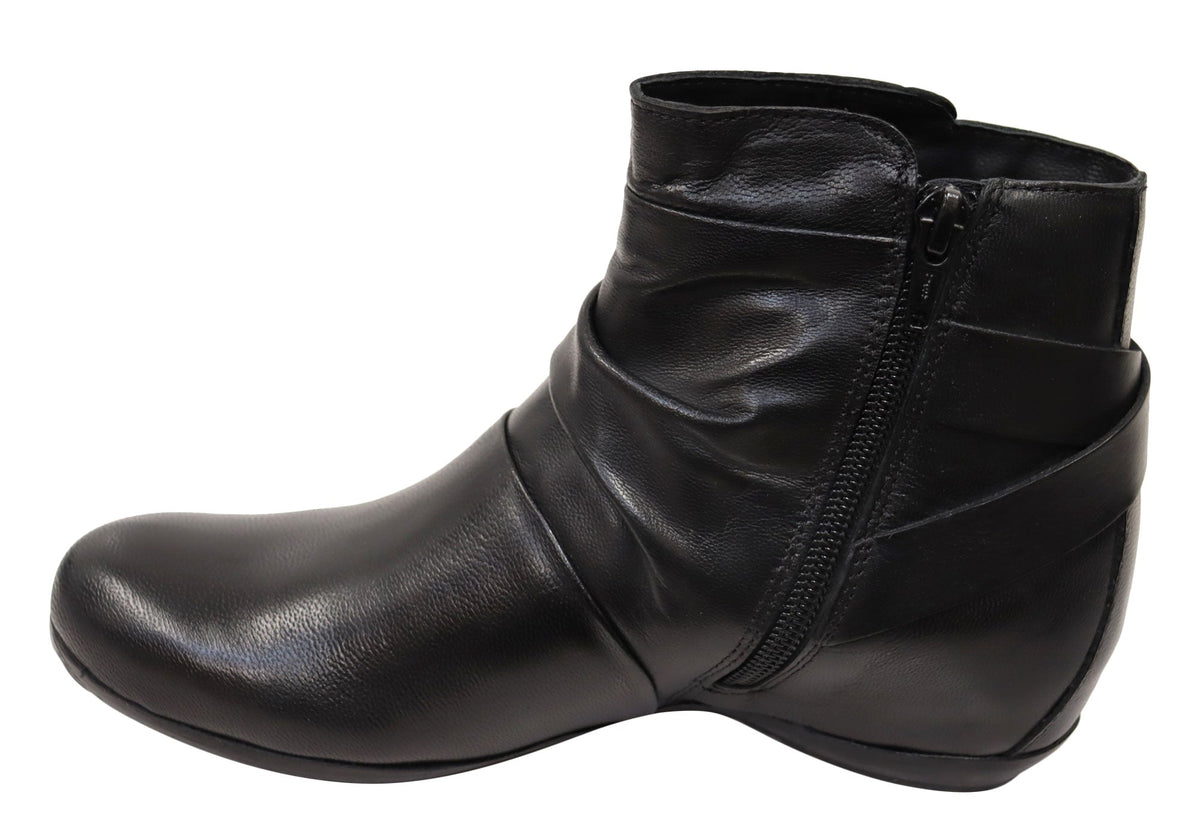 Lush Womens Comfortable Brazilian Leather Ankle Boots