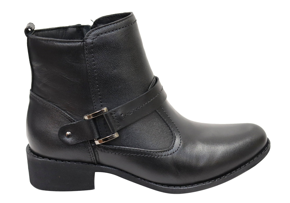 Lotus Womens Comfortable Brazilian Leather Ankle Boots