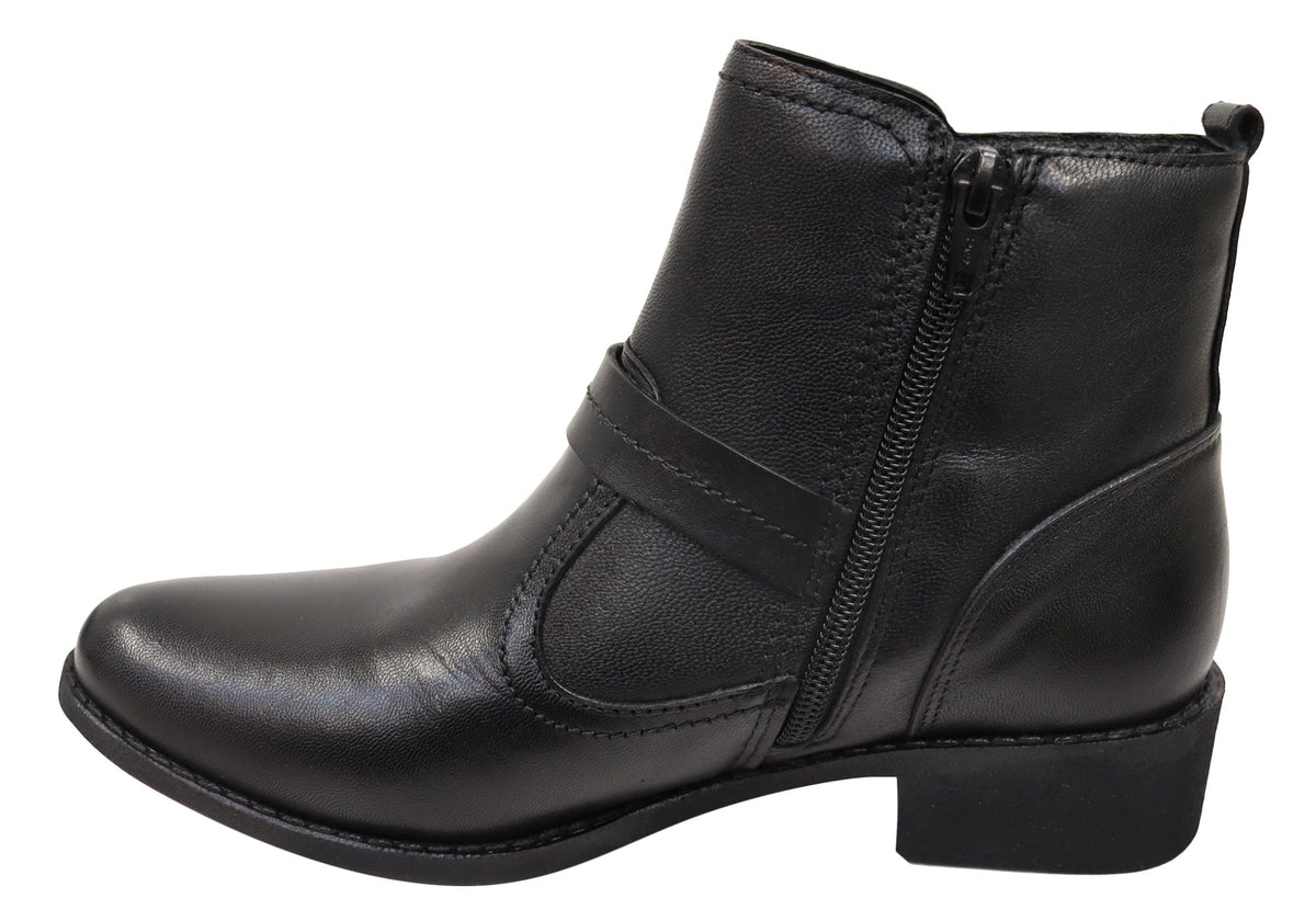 Lotus Womens Comfortable Brazilian Leather Ankle Boots