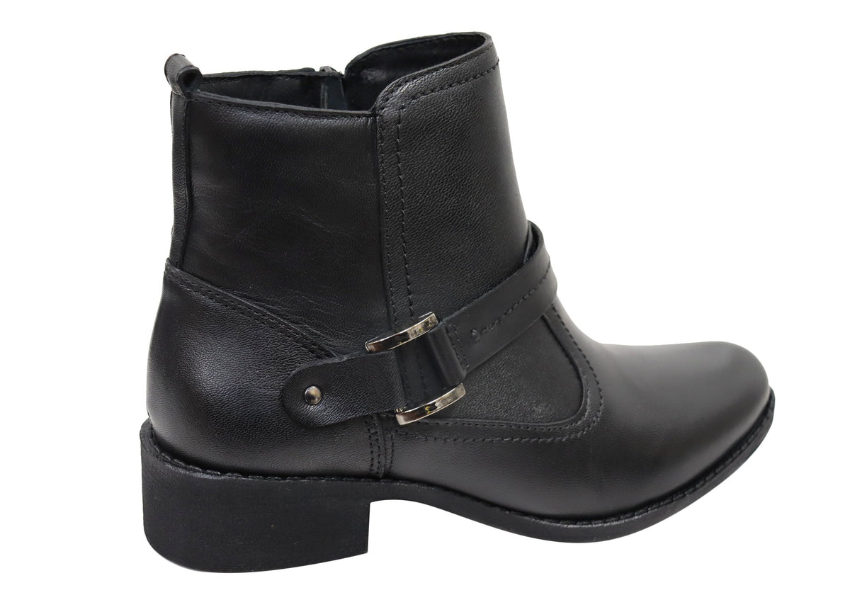 Lotus Womens Comfortable Brazilian Leather Ankle Boots