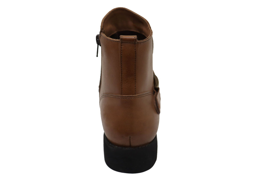 Lotus Womens Comfortable Brazilian Leather Ankle Boots