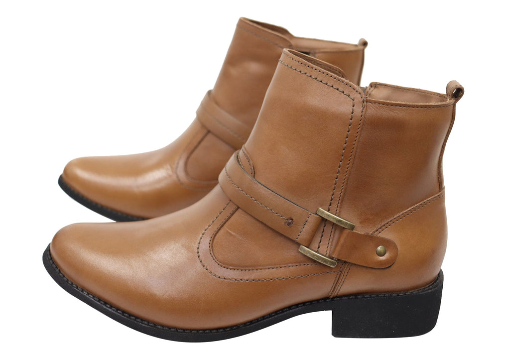 Lotus Womens Comfortable Brazilian Leather Ankle Boots